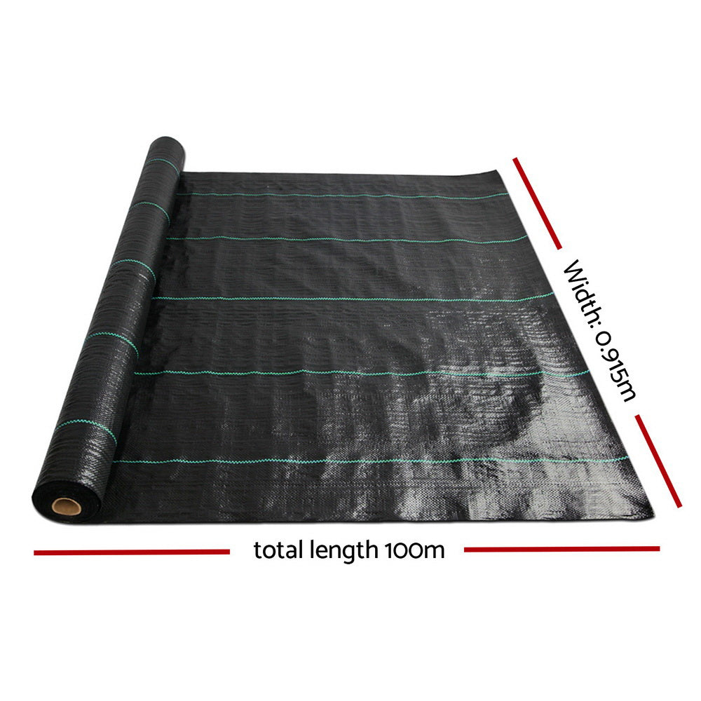 Instahut 0.915x100m Weed Mat Weedmat Control Plant