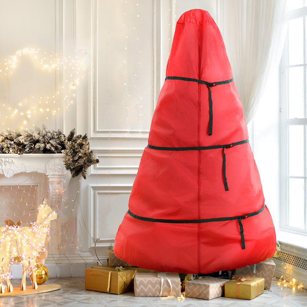 Jingle Jollys Christmas Tree Storage Bag Fits Up to 8ft Tree Xmas Bag Zipper Red