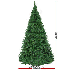 Jingle Jollys Christmas Tree 1.8m LED Xmas Tree Decorations 874 Tips-QLD_Rural