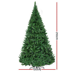 Jingle Jollys Christmas Tree 2.1m Xmas Tree Decorations 1134 LEDs-SA_Metro