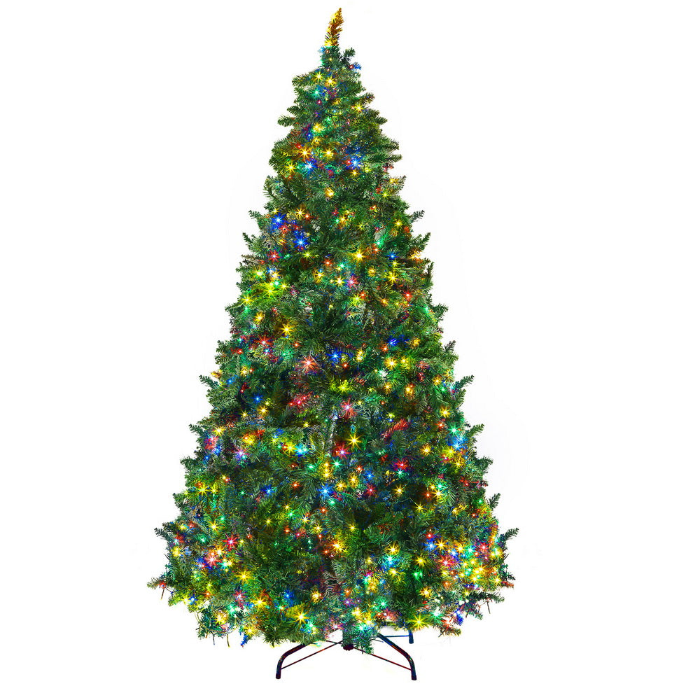 Jingle Jollys Christmas Tree 2.1m Xmas Tree Decoration 8 Light Mode Multi Colour-TAS_Rural