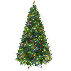 Jingle Jollys Christmas Tree 2.1m Xmas Tree Decoration 8 Light Mode Multi Colour-TAS_Rural