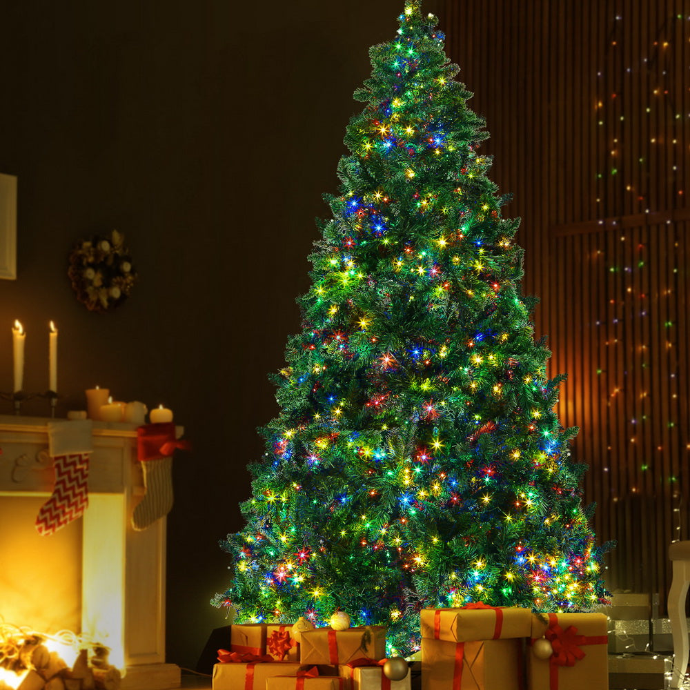 Jingle Jollys Christmas Tree 2.1m Xmas Tree Decoration 8 Light Mode Multi Colour-NSW_Rural