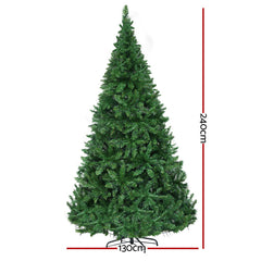 Jingle Jollys Christmas Tree 2.4m Xmas Tree Decorations 1488 LEDs-NT_Rural