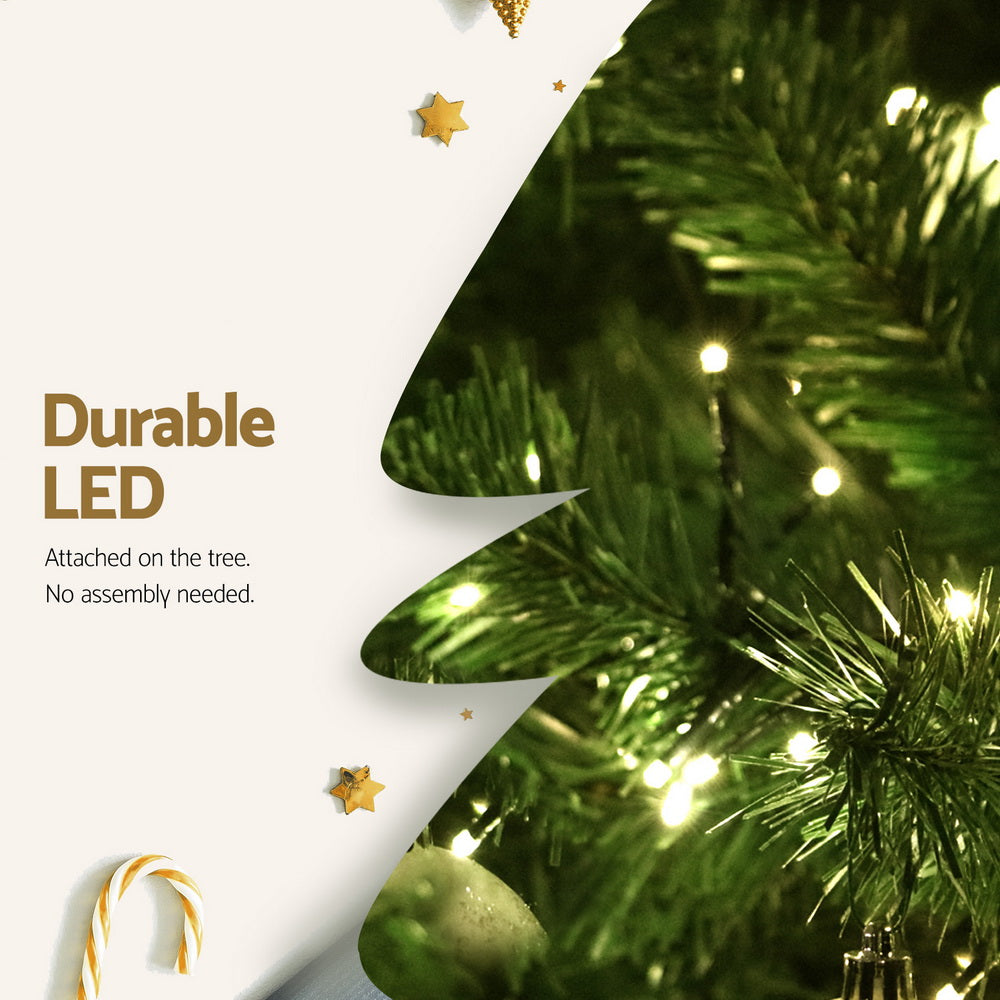 Jingle Jollys Christmas Tree 2.4m Xmas Tree Decorations 1488 LEDs-NT_Rural