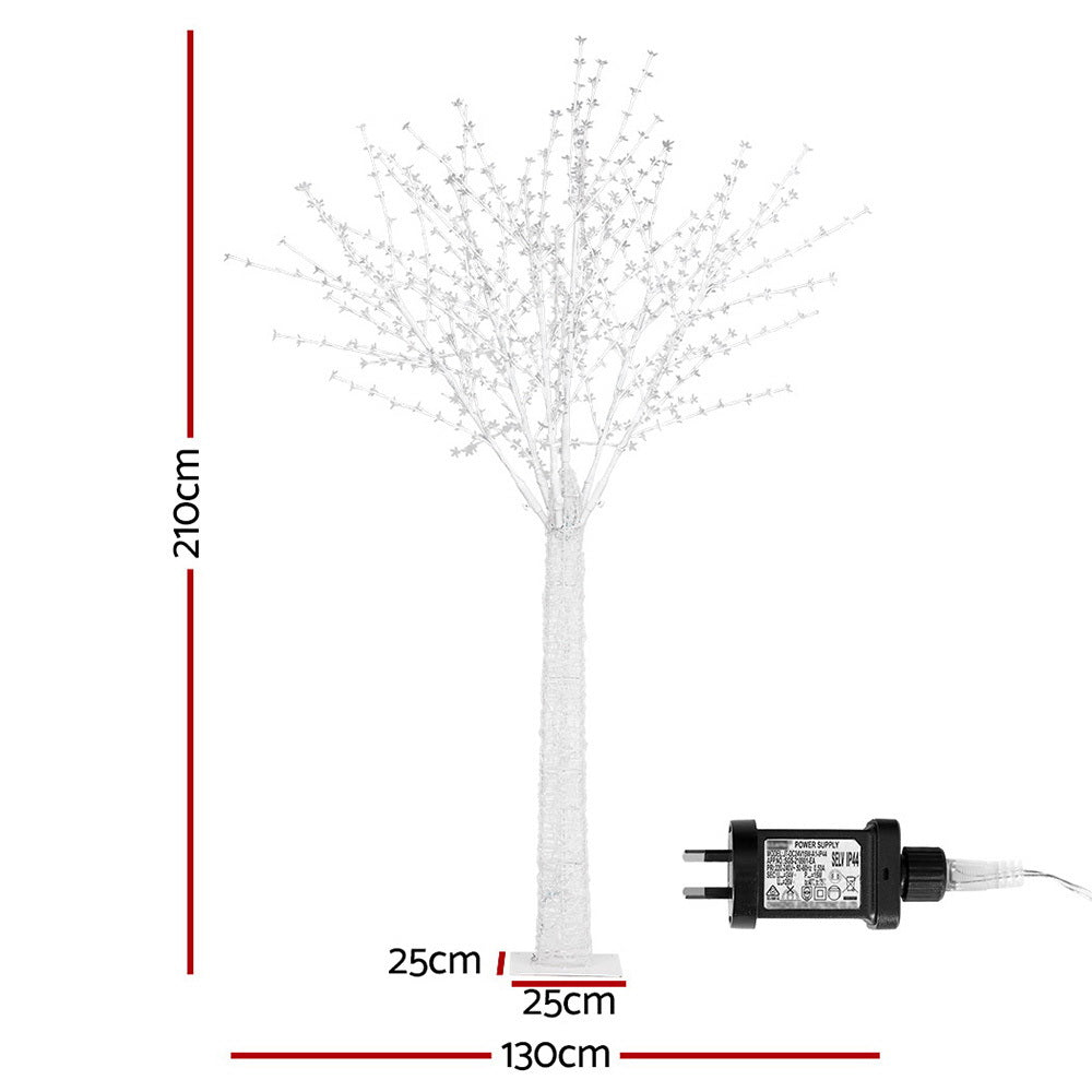 2.1M Christmas Tree 780 LED Lights Cherry Blossom Trees Jingle Jollys-REMOTE