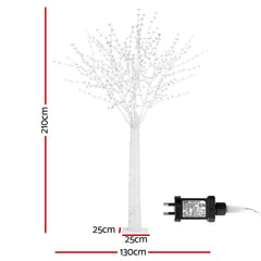 2.1M Christmas Tree 780 LED Lights Cherry Blossom Trees Jingle Jollys-NT_Rural