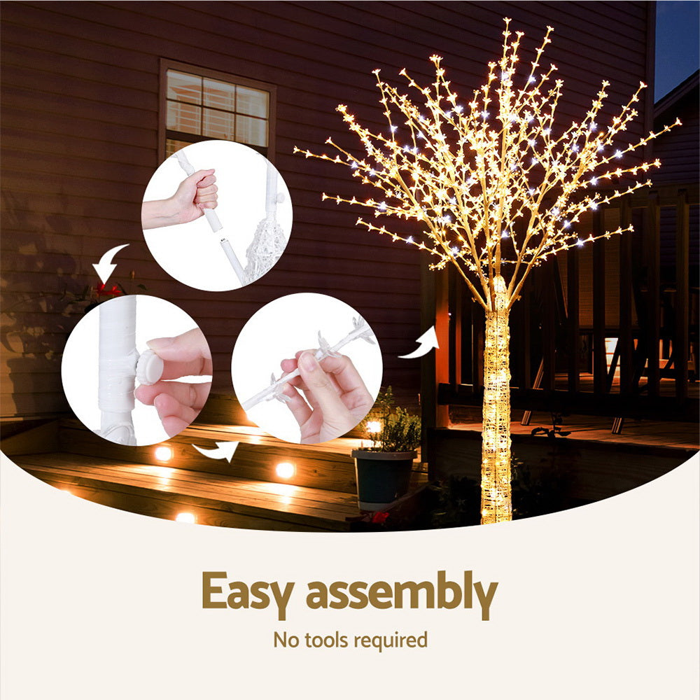 2.1M Christmas Tree 780 LED Lights Cherry Blossom Trees Jingle Jollys-TAS_Metro