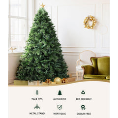 Jingle Jollys Christmas Tree 1.8M Xmas Tree Decorations Pine Needles 1024 Tips-TAS_Metro