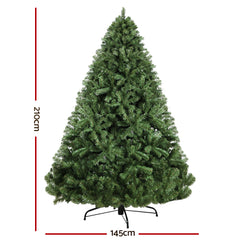 Jingle Jollys Christmas Tree 2.1M Xmas Tree Decorations Green 1250 Tips-TAS_Metro