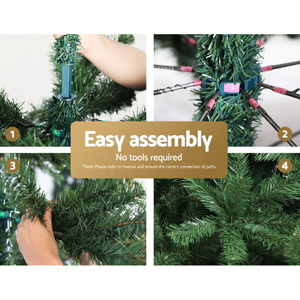 Jingle Jollys Christmas Tree 2.1M Xmas Tree Decorations Green 1250 Tips-NSW_Rural