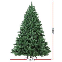 Jingle Jollys Christmas Tree 2.1M Xmas Tree Decorations 3000 LEDs 8 Light Mode-WA_Rural