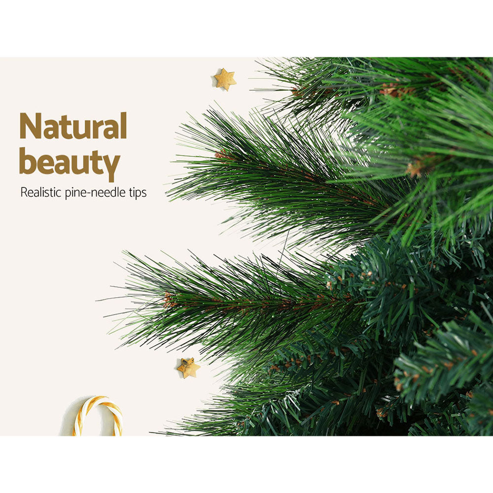 Jingle Jollys Christmas Tree 2.4M Xmas Tree Decorations Pine Needles 2100 Tips-NT_Metro