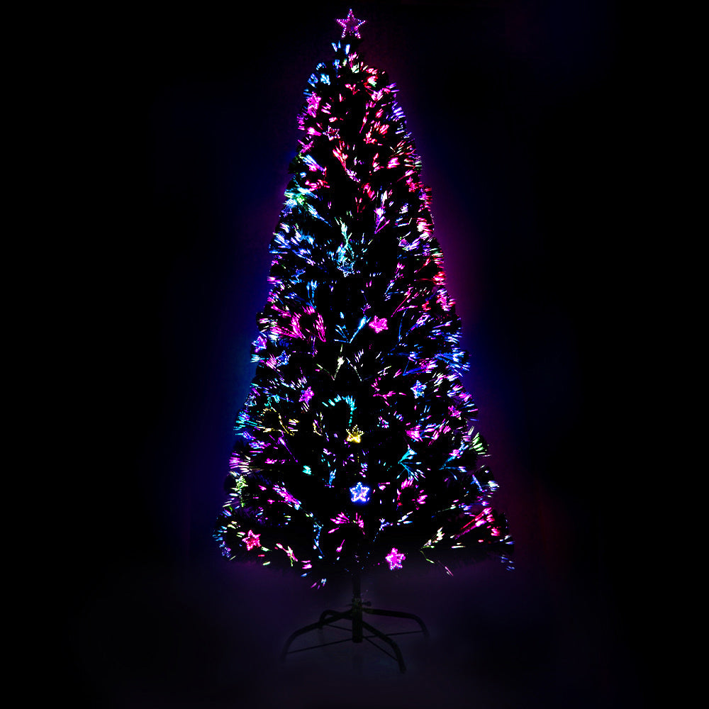 Jingle Jollys 2.1m Christmas Tree Optic Fibre LED Xmas tree Multi Colour-NSW_Metro