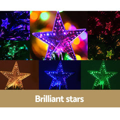 Jingle Jollys 2.1m Christmas Tree Optic Fibre LED Xmas tree Multi Colour-WA_Metro