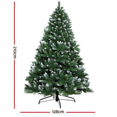 Jingle Jollys Christmas Tree 2.1m Snowy Xmas Tree Decoration 905 Tips-VIC_Metro