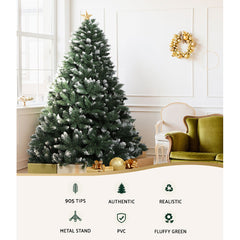 Jingle Jollys Christmas Tree 2.1m Snowy Xmas Tree Decoration 905 Tips-VIC_Metro