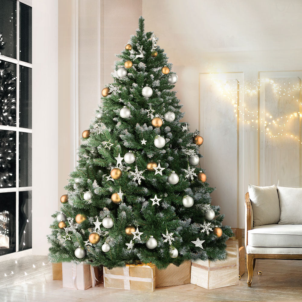 Jingle Jollys Christmas Tree 2.1m Snowy Xmas Tree Decoration 905 Tips-VIC_Metro