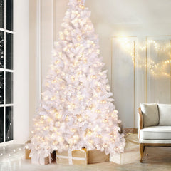 Jingle Jollys Christmas Tree 2.1m 500 LED Xmas Tree Decorations White 1260 Tips-ACT