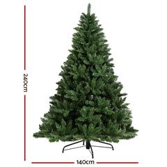 Jingle Jollys Christmas Tree 2.4m Green Xmas Tree Decorations 1225 Tips-NT_Rural