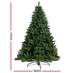 Jingle Jollys Christmas Tree 2.7m Green Xmas Tree Decorations 1590 Tips-NT_Rural
