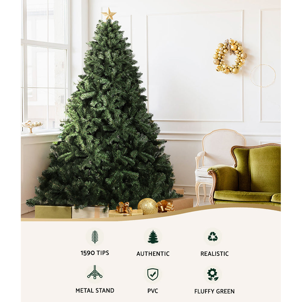 Jingle Jollys Christmas Tree 2.7m Green Xmas Tree Decorations 1590 Tips-QLD_Metro