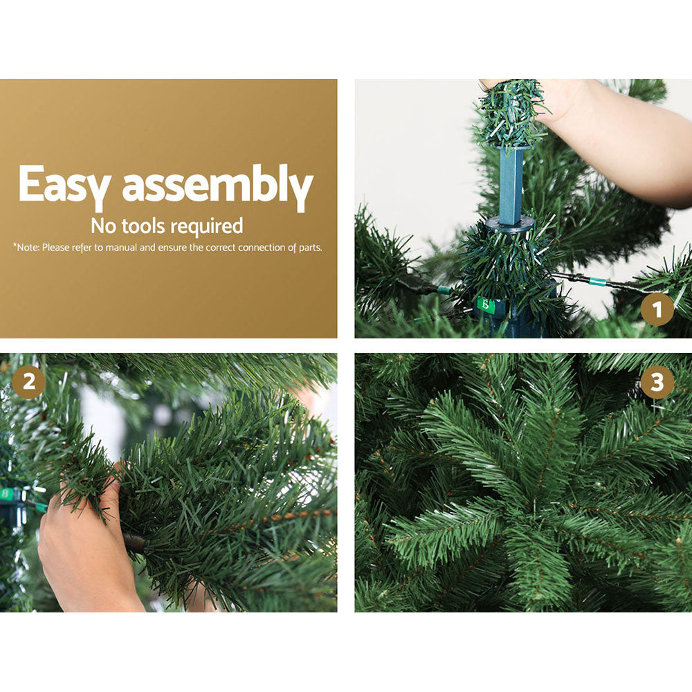 Jingle Jollys Christmas Tree 2.7m Green Xmas Tree Decorations 1590 Tips-NT_Rural