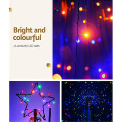 2.1M Christmas Tree 264 LED Solar Jingle Jollys-TAS_Rural