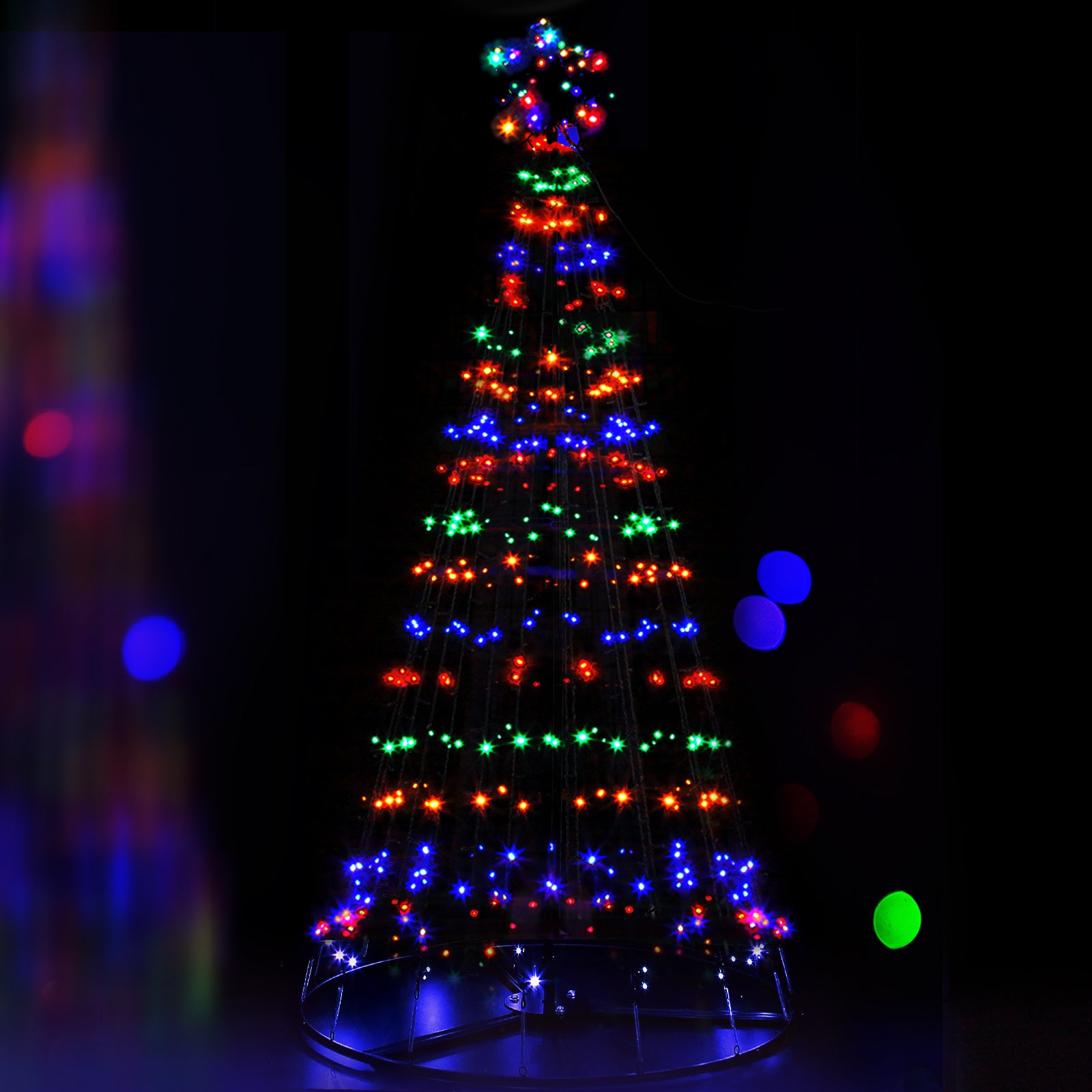 2.1M Christmas Tree 264 LED Solar Jingle Jollys-NSW_Metro