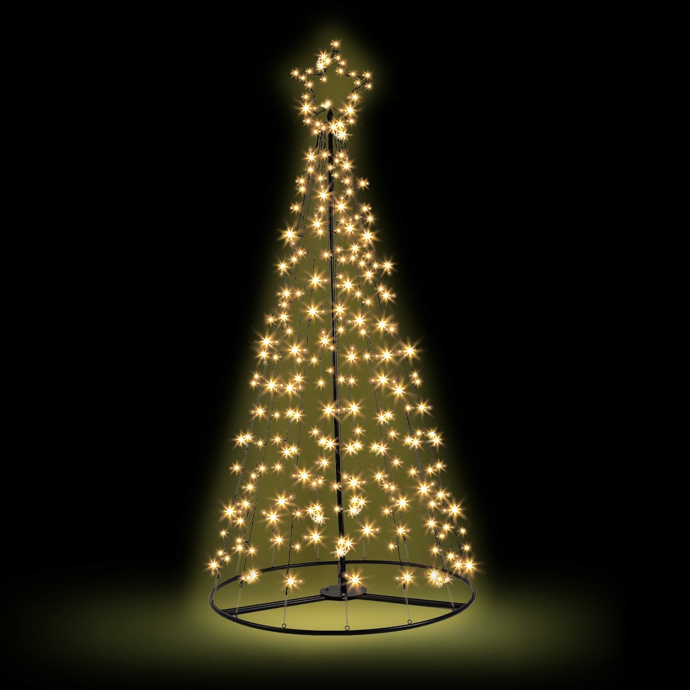 2.1M Christmas Tree LED Solar Warm Jingle Jollys-QLD_Metro