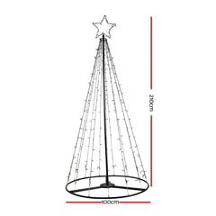 2.1M Christmas Tree LED Solar Warm Jingle Jollys-TAS_Metro