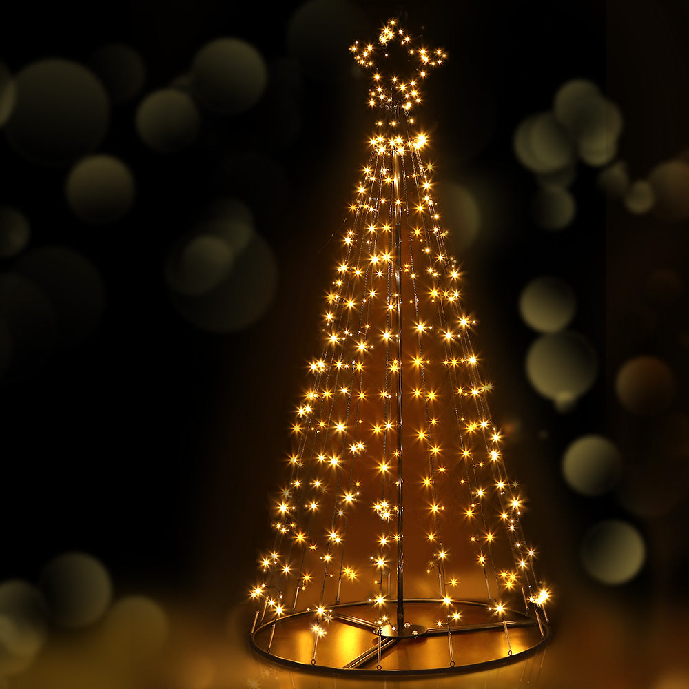 2.1M Christmas Tree LED Solar Warm Jingle Jollys-NSW_Metro