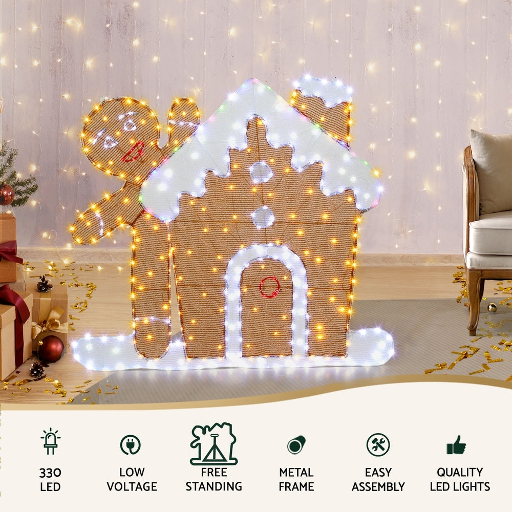 330 LED Christmas Lights Gingerbread Motif Fairy Light Decoration Jingle Jollys-NSW_Metro