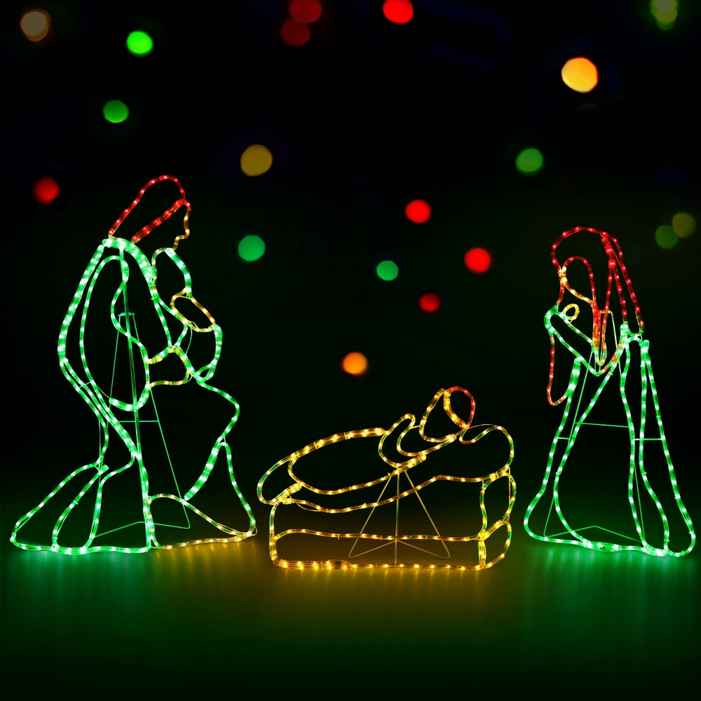 1.12M Christmas Lights Motif 552 LED Rope Light Outdoor Decoration Jingle Jollys-NSW_Metro