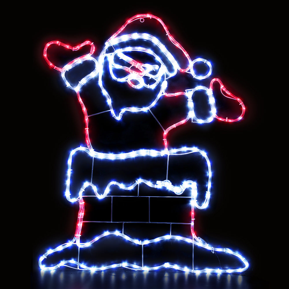 1M Christmas Lights 248 LED Santa Motif Light Decorations Jingle Jollys-NSW_Metro