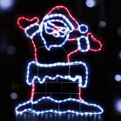 1M Christmas Lights 248 LED Santa Motif Light Decorations Jingle Jollys-WA_Rural