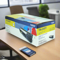 BROTHER TN-340Y Colour Laser Toner- Standard Yield Yellow, HL-4150CDN/4570CDW, DCP-9055CDN, MFC-9460CDN/9970CDW - 1500 pages