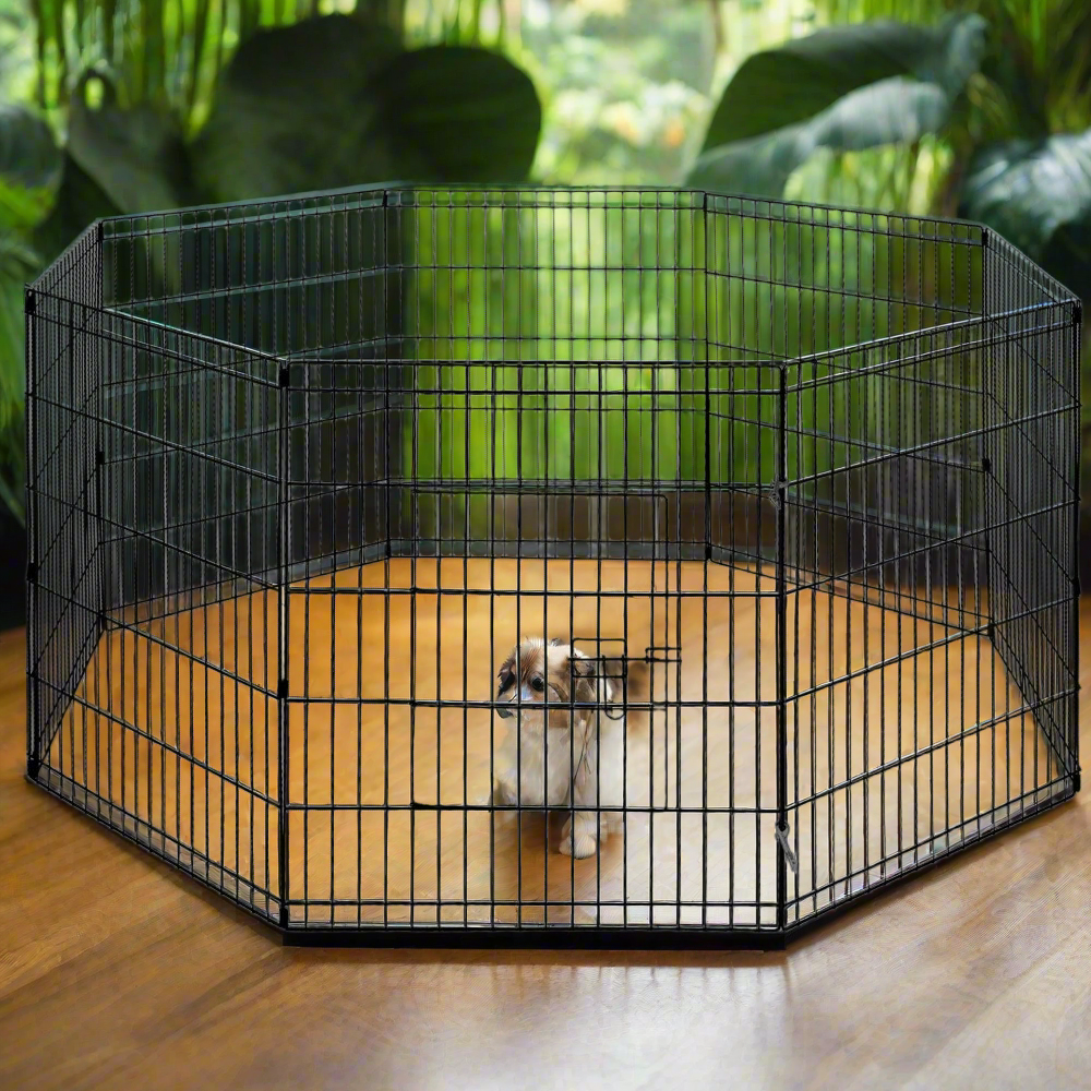 i.Pet 30" 8 Panel Dog Playpen Pet Fence Exercise Cage Enclosure Play Pen