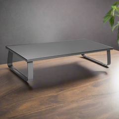 Brateck Timber Desktop Monitor Stand - Black