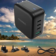 CHOETECH PD6055 GAN USB-C + USB-A 70w Travel Charger (US/EU/UK/AU)