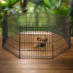 i.Pet 24" 8 Panel Dog Playpen Pet Fence Exercise Cage Enclosure Play Pen