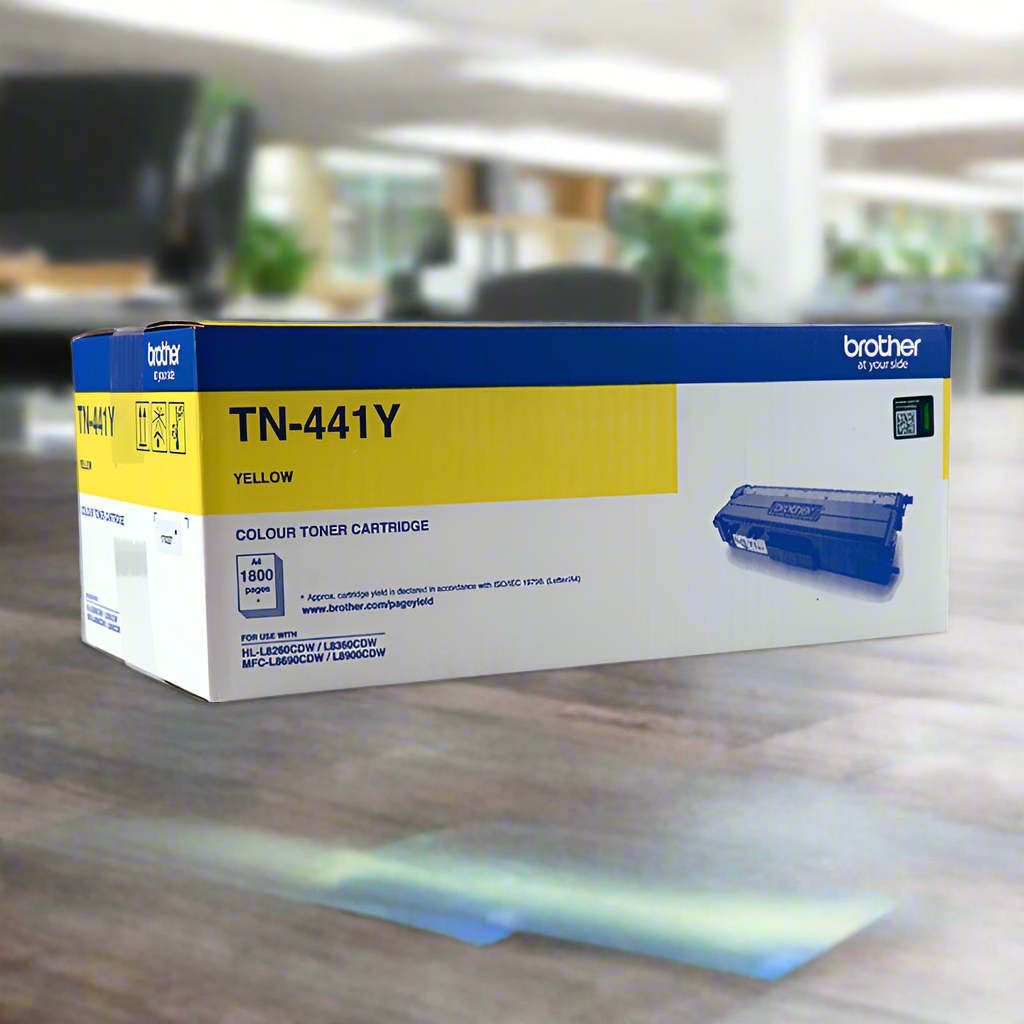 Brother TN-441Y Colour Laser Toner - Yellow Standard Cartridge - HL-L8260CDN/8360CDW MFC-L8690CDW/L8900CDW - 1,800 Pages