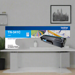 Brother TN-341C Colour Laser Toner - Standard Cyan, HL-L8250CDN/8350CDW MFC-L8600CDW/L8850CDW - 1500 Pages