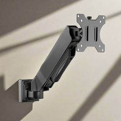 Brateck Slatwall Gas Spring Monitor Arm, Effortless Monitor Height Adjustment with Gas Spring, for 13'-27' Screen, Up to 6.5kg/Screen