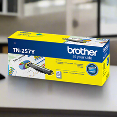 Brother TN-257Y Yellow High Yield Toner Cartridge to Suit - HL-3230CDW/3270CDW/DCP-L3015CDW/MFC-L3745CDW/L3750CDW/L3770CDW 2,300 Pages