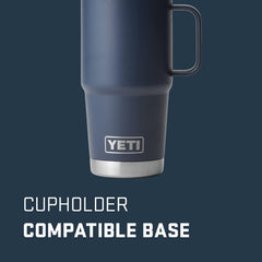 YETI Rambler 20 oz Travel Mug, Stainless Steel, Vacuum Insulated with Strongh...