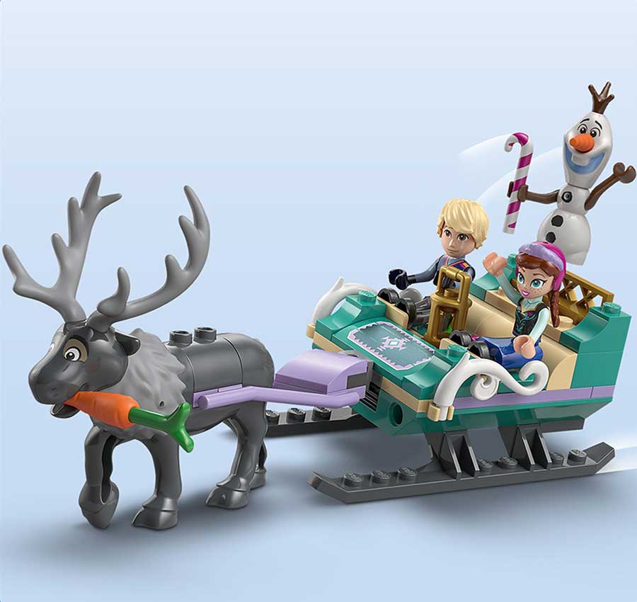 LEGO Disney Frozen Anna’s Sleigh Adventure Buildable Model Toy Kit 43256
