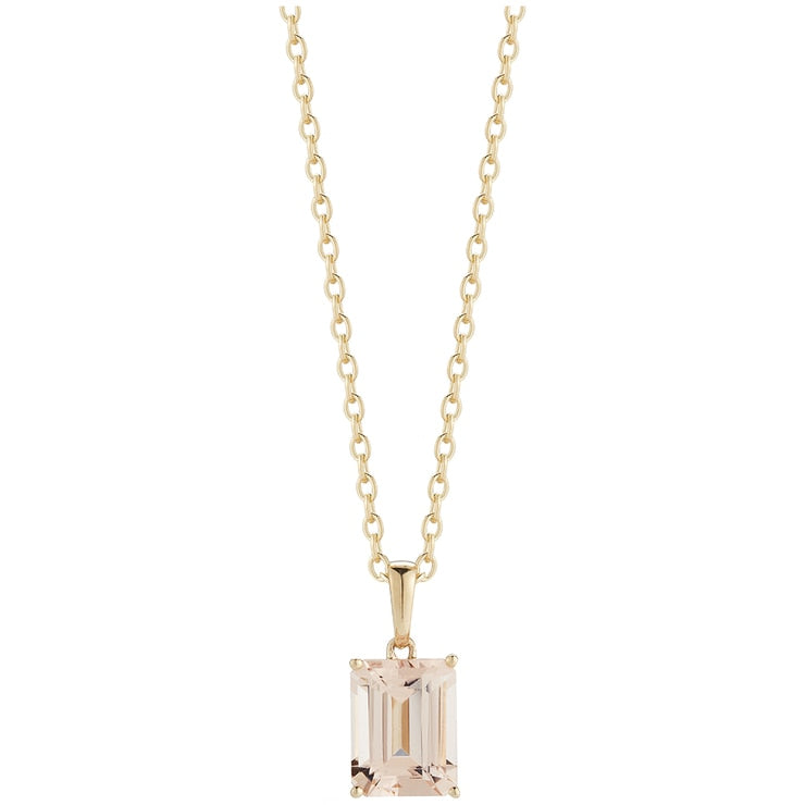 18KT Yellow Gold Morganite Pendant