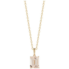 18KT Yellow Gold Morganite Pendant