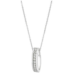 14KT White Gold 0.20ctw Diamond Pendant With 46cm Chain